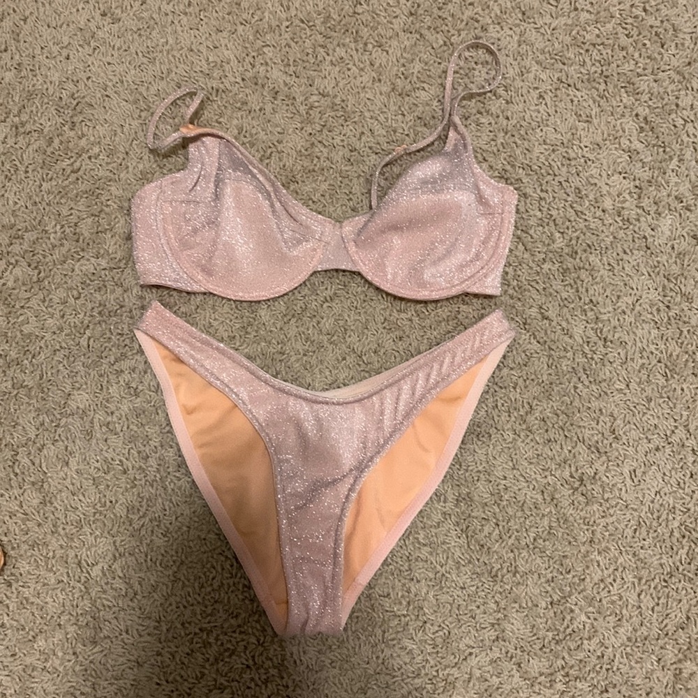 PINK SPARKLE TRIANGL swimsuit